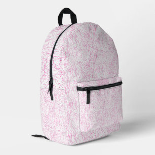 Pink Abstract Doodle Aesthetic Backpack