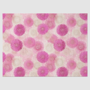 Pink Abstract Floral Lace Circle Pattern Tissue Paper