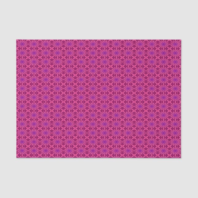 Pink Abstract Floral Pattern Tissue Paper (Front)