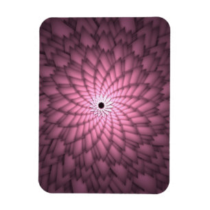 Pink Abstract Flower Art Magnet