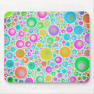 Pink Abstract Flower Garden Mouse Pad