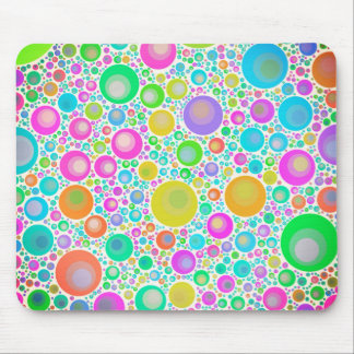 Pink Abstract Flower Garden Mouse Pad