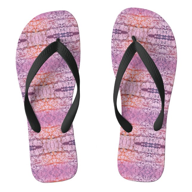 Pink Abstract Jandals (Footbed)