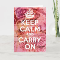 Pink Abstract Keep Calm and Carry On, Birthday