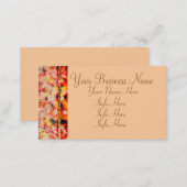 Pink Abstract Lace Roses Business Card (Front/Back)