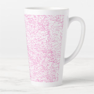Pink Abstract Office File Folder Set Latte Mug