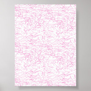 Pink Abstract Office File Folder Set Poster