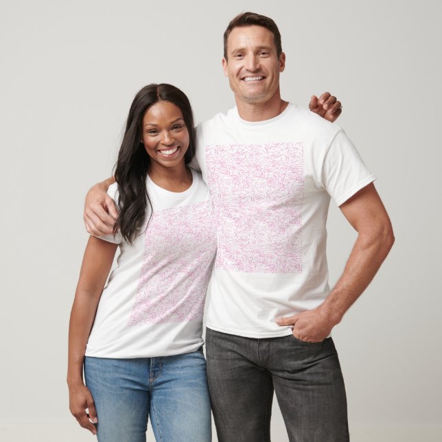 Pink Abstract Office File Folder Set T-Shirt (Unisex)