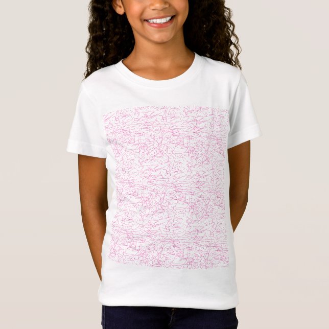 Pink Abstract Office File Folder Set T-Shirt (Front)
