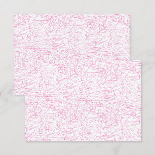 Pink Abstract Office File Folder Set Thank You Card