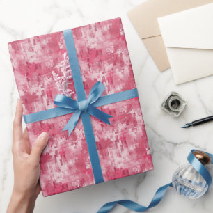 Pink Abstract Paint Wrapping Paper