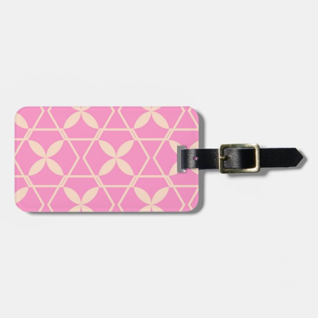 Pink Abstract Pattern by storeman Luggage Tag (Front Horizontal)