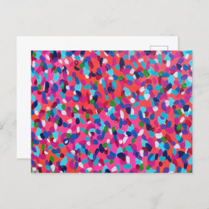 Pink Abstract  Postcard