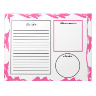 Pink Abstract To Do Notepad