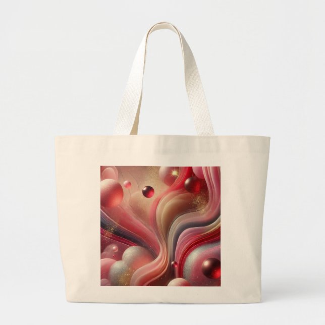 Pink Abstract Tote Bag (Front)