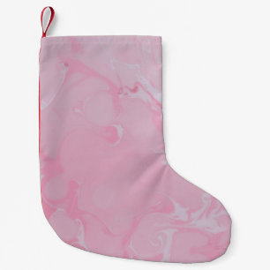 Pink abstract wallpaper small christmas stocking