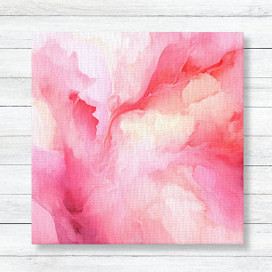 Pink Abstract Watercolor Bloom Canvas Print