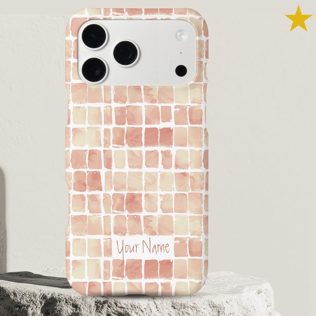 Pink Abstract Watercolor Checker Custom Name (Creator Uploaded)