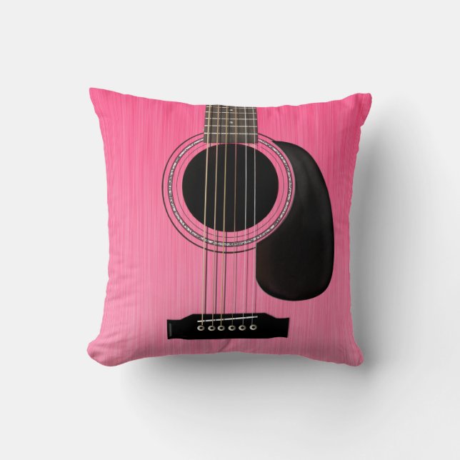 Pink Acoustic Guitar Cushion (Front)