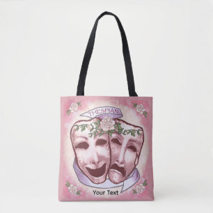 Pink Actor Masks Tote Bag