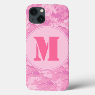 Pink ACU Camo Camouflage Girly Monogram IPAD Case