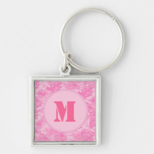 Pink ACU Camo Camouflage Girly Monogram Key Chain
