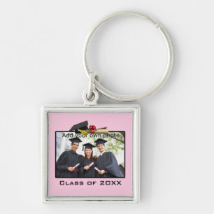 Pink Add your Photo / Year Graduation Key Ring