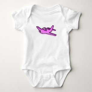 Pink Aeroplane Baby Bodysuit