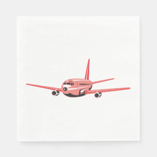 Pink Aeroplane Napkin