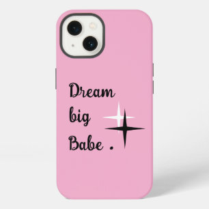 Pink Aesthetic iPhone 13 Case – Dream Big Babe Quo