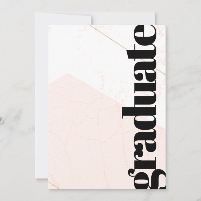 Pink Aesthetic Photo Graduate Announcement (Front)