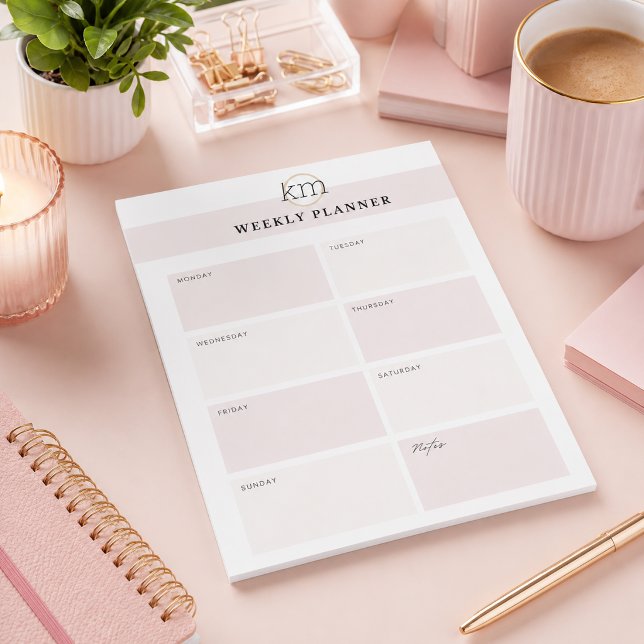 Pink Aesthetic Professional Weekly Planner Notepad (Creator Uploaded)