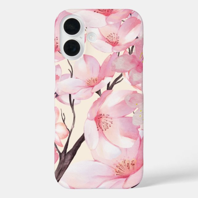 Pink Aesthetic Sakura Cherry Blossom Pink Flowers  Case-Mate iPhone Case (Back)