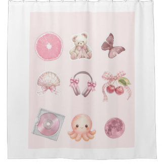 Pink Aesthetic Shower Curtain