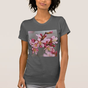 Pink Against A Grey Sky Japanese Cherry Blossoms T-Shirt