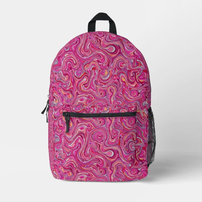 Pink Agate Printed Backpack (Front)