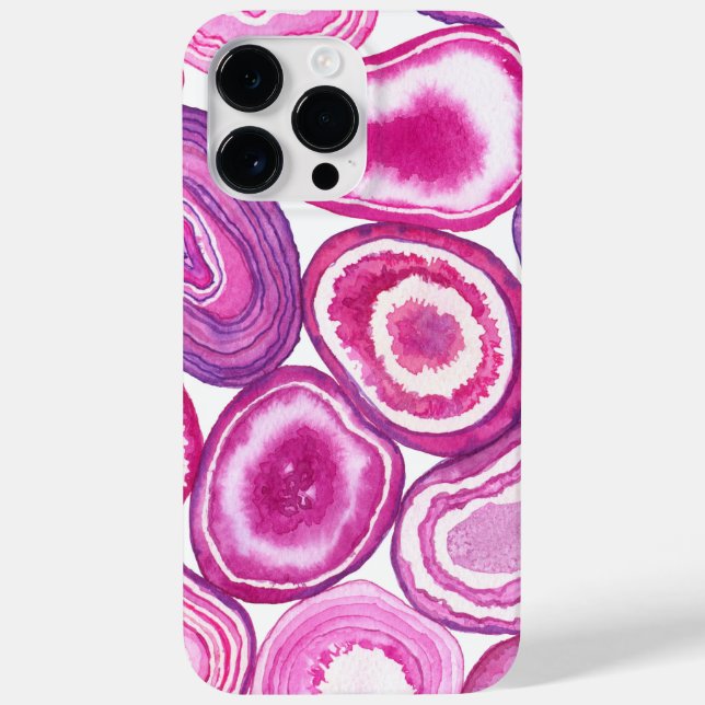 Pink agate watercolor Case-Mate iPhone case (Back)