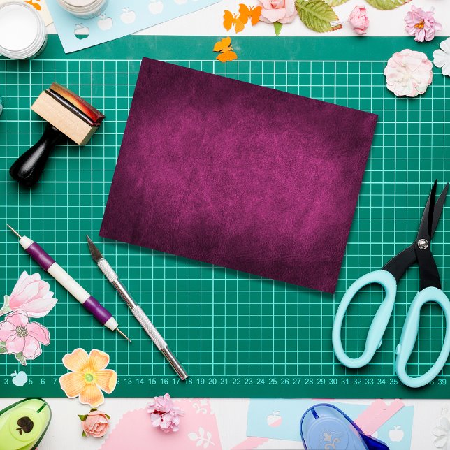 Pink Aged Rustic Faux Leather Scrapbook Cardstock (Creator Uploaded)