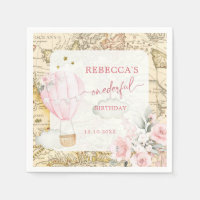 Pink Air Balloon Isn't she Onerderful Birthday