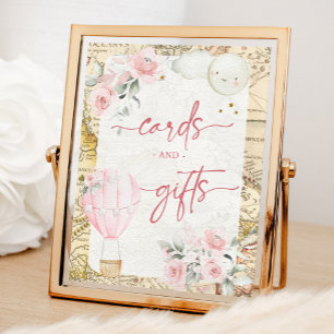 Pink Air Balloon Isn't she Onerderful Cards Gifts Poster