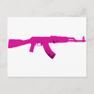 Pink AK-47 Postcard