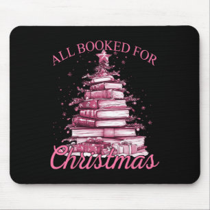 Pink All Booked For Christmas  Mouse Pad