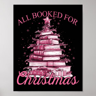 Pink All Booked For Christmas Poster