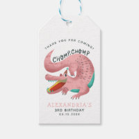 Pink Alligator Birthday Party Favour