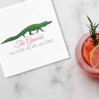 Pink Alligator Drawing Wedding