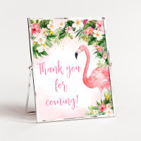 Pink Aloha Flamingo Thank you for Coming