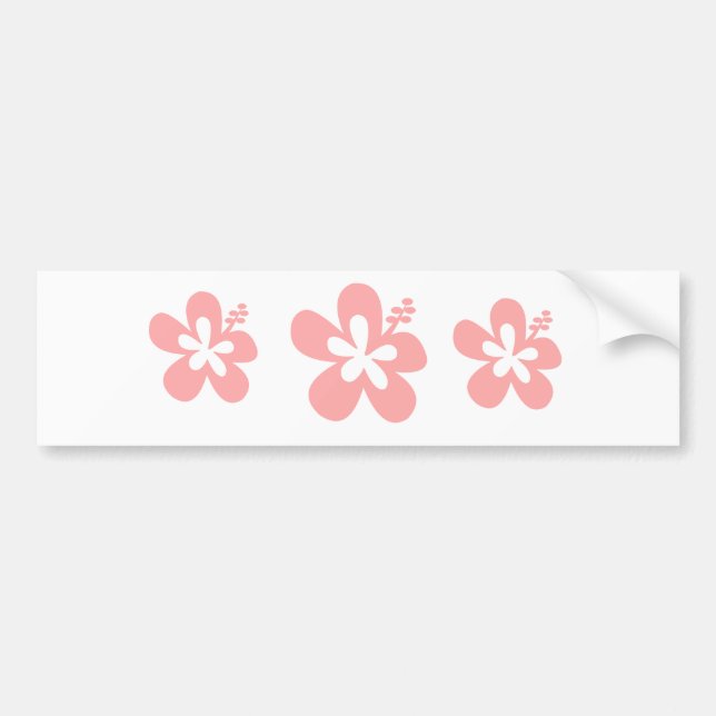 pink aloha flower bumper sticker (Front)