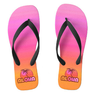 Pink Aloha Palm Jandals