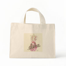 Pink Aloha Pineapple Tiny Tote