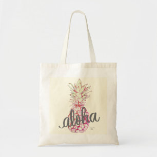 Pink Aloha Pineapple Tote Bag